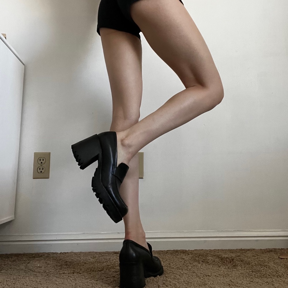 Chunky Heel Loafers